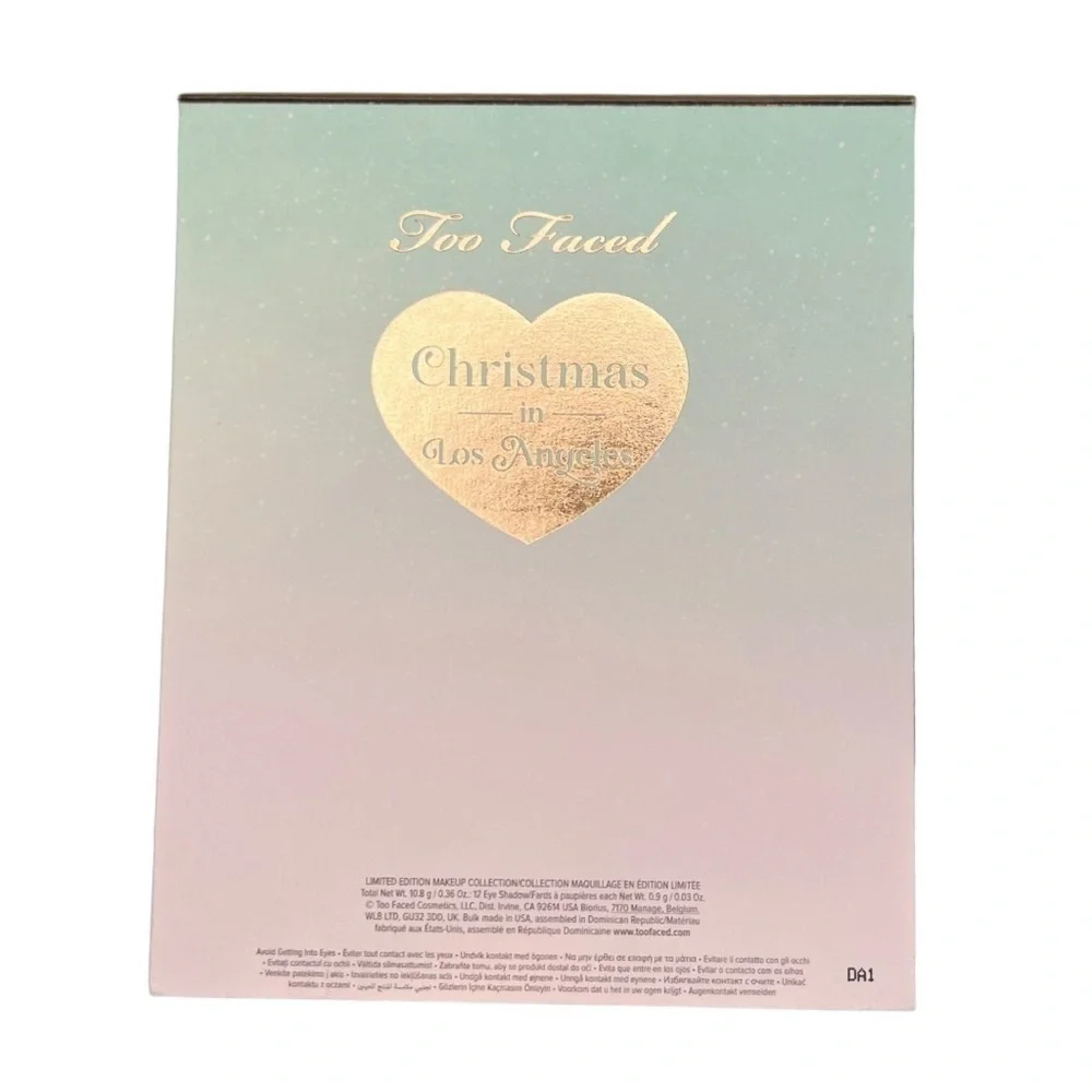 LIMITED EDITION Too Faced Christmas in Los Angeles eye shadow pallet